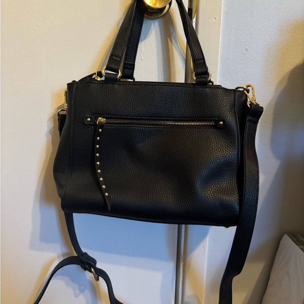 Charming Charlie Black and Gold Shoulder Bag with Modern Elegance